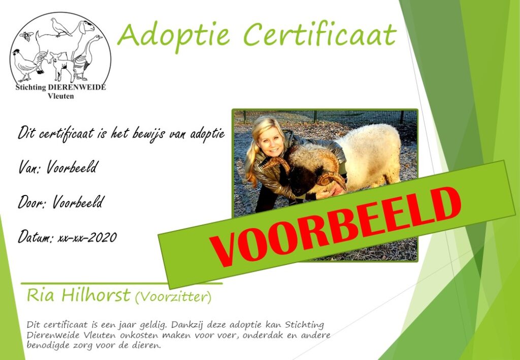 Adopteer Een Dier – Stichting Dierenweide Vleuten – Utecht